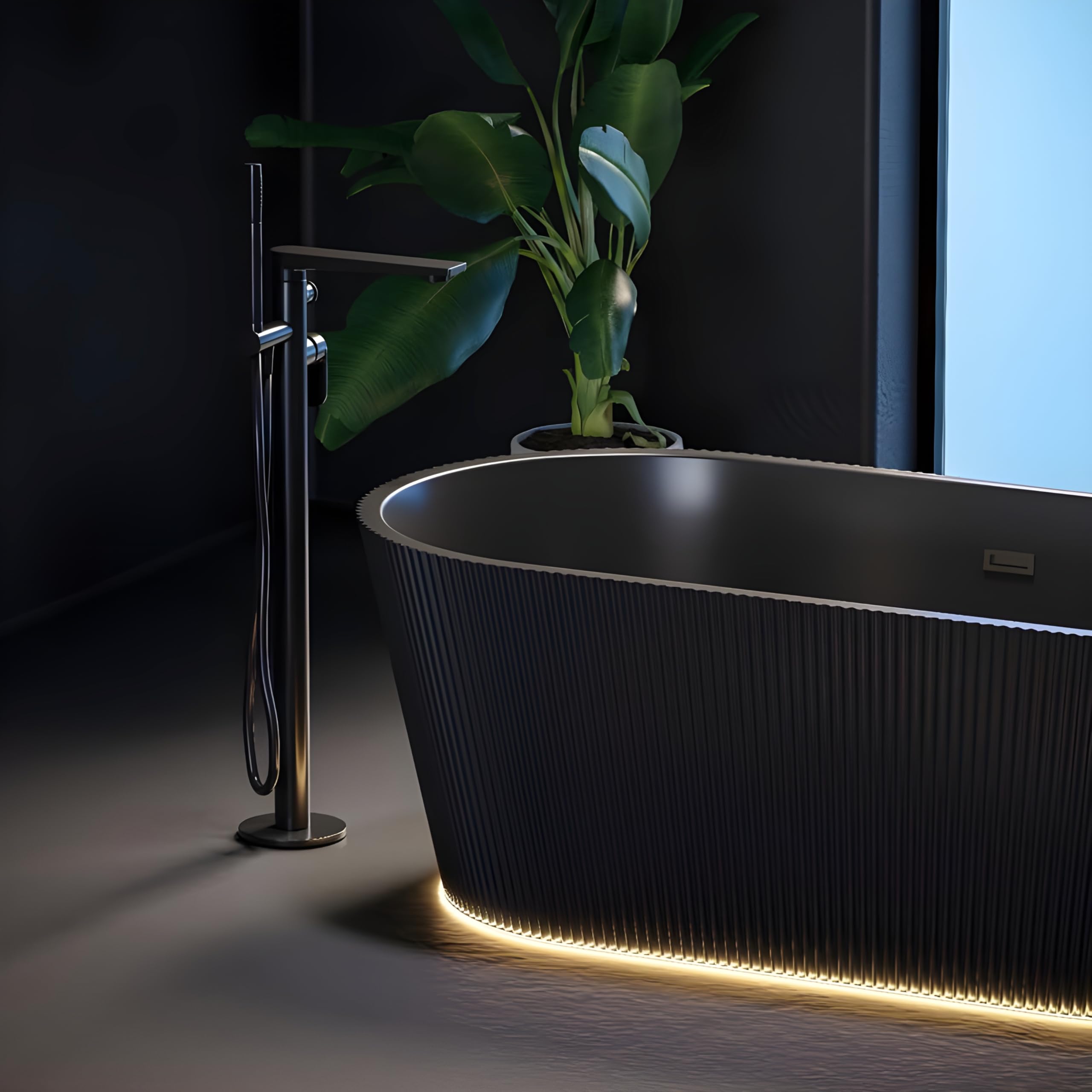 JABON BAGNO INFINITY Acrylic Free Standing Bathtub - Elegant Black (170cm) | Spacious & Luxurious Design for Comfortable Soaking Experience | Ideal for Relaxation & Home Spa (B0CGX9PJX2) Amazon Price History, Amazon Price Tracker