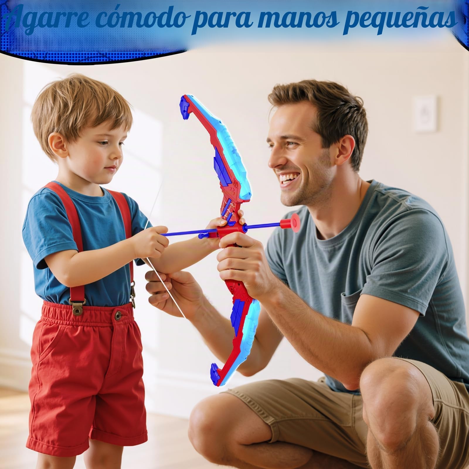 HYES Arco y Flechas para Niños, Juguetes de Tiro con Arco con Flechas de Ventosa, Objetivos Colgantes, Soporte de Flecha, Juguete Niños niñas Interior Exterior