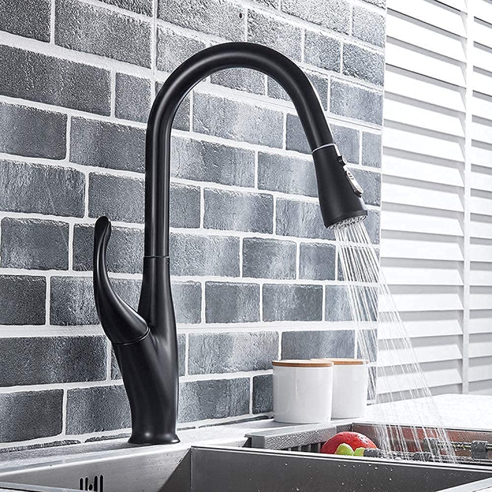 Mikser kuchenny kran, krany kuchenne matowy czarny pojedynczy uchwyt gorący zimny mikser Mikser Kitchen Water Tap, Chrome