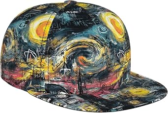 Cute Snapback Hat Hip Hop Style, Adjustable Baseball Cap, Flat Bill Trucker Hat for Men Women