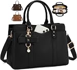 RAINSMORE Purses pour les femmes Sacs à main imperméables Top-Handle Convient 10,9-Inch IPad Soft PU Cuir pour dames