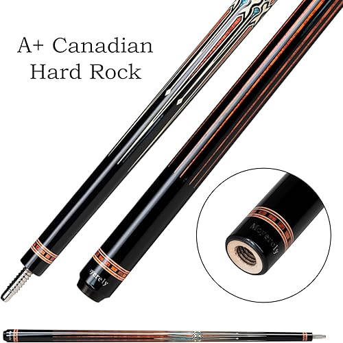 Miniatura 36 de Taco de piscina de fibra de carbono,Palo de taco de desviación baja de 0.465 in/0.492 in, palo de piscina profesional con estuche