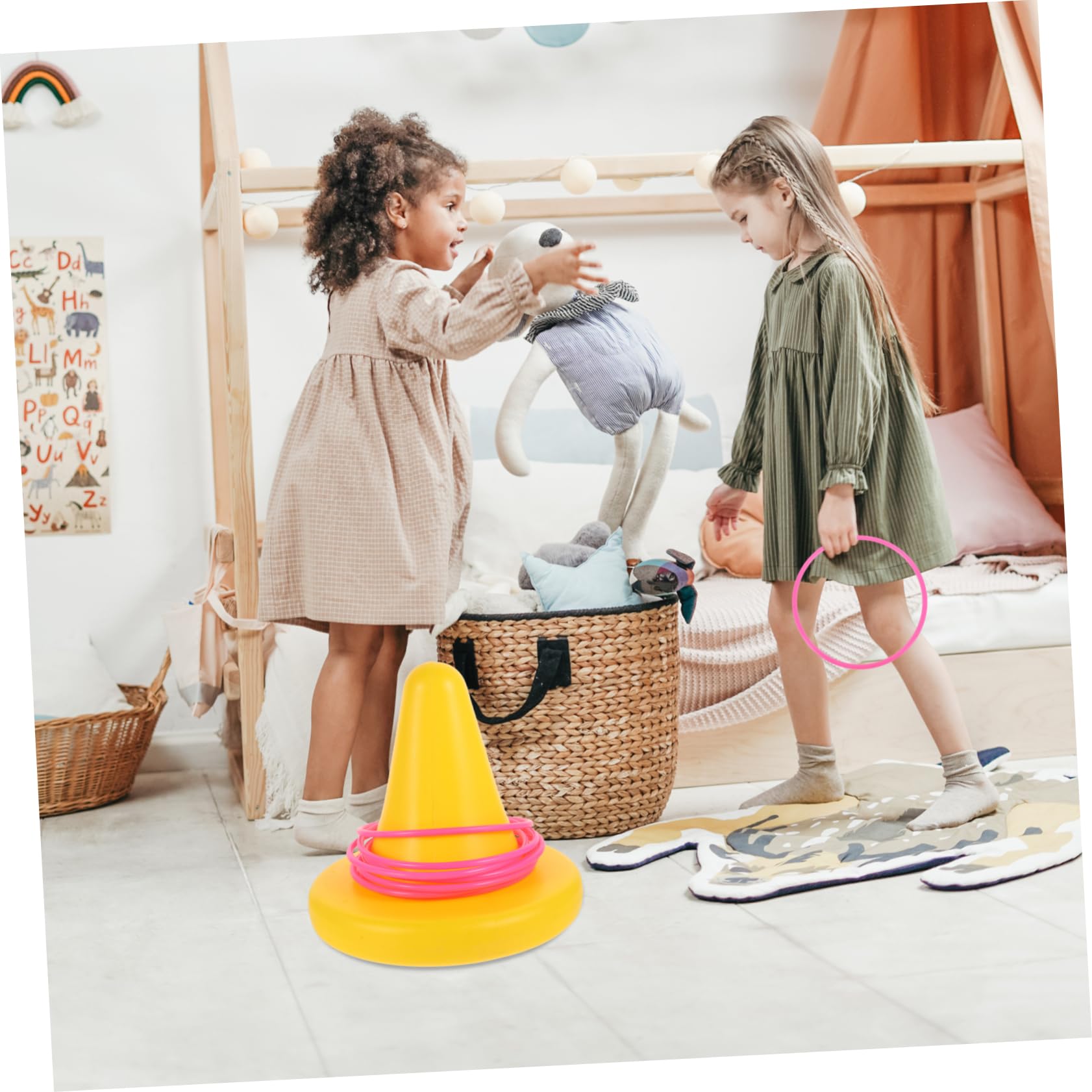 SUPVOX One-Legged Boys and Girls Chair Stool Early Educational Toy for Physical Training Indoor Outdoor Play Accessory Random