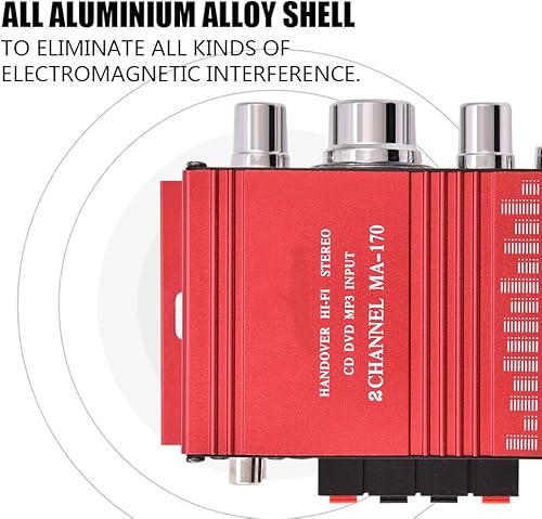 Miniatura 2 de Amplificador de audio, 12 V de doble canal mini amplificador de audio portátil de alimentación HiFi estéreo amplificador de potencia audio digital