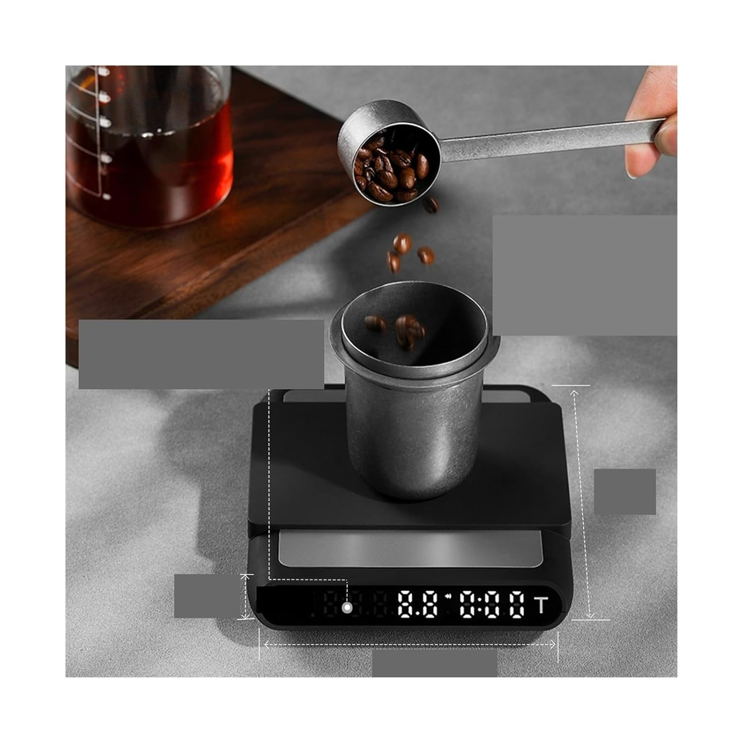 Coffee Scale - Kitchen Electronic Scale for Home(White)