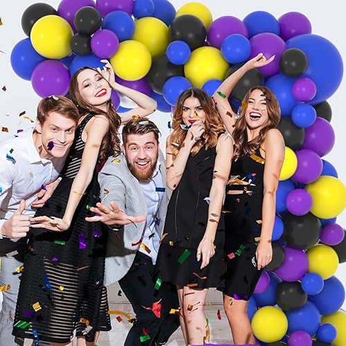 Miniatura 17 de Kit de arco de guirnalda de globos rojos, azules, verdes y blancos, 137 globos rojos, verdes y azules, amarillos, blancos, para carnaval, circo