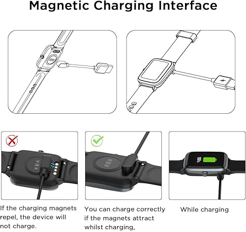 Miniatura 5 de VeryFit - Cable de carga magnético para reloj inteligente IDW13, IDW15, IDW19