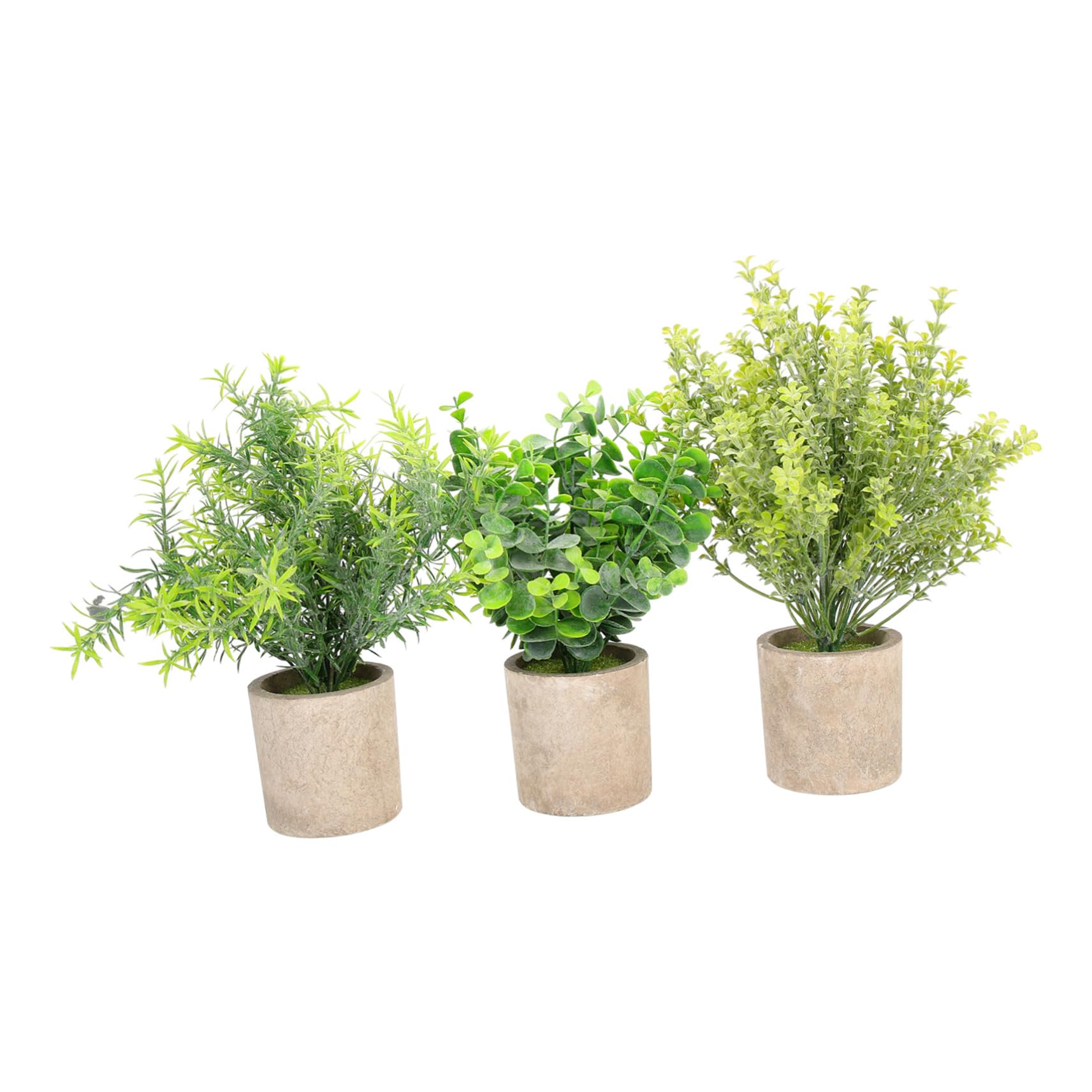 VALICLUD 3 Piezas Plantas Artificiales De Eucalipto Maceta De Imitación Decoración Plantas Maceta Hogar Delicadas para Mesa De Escritorio De Bonsái Simulado