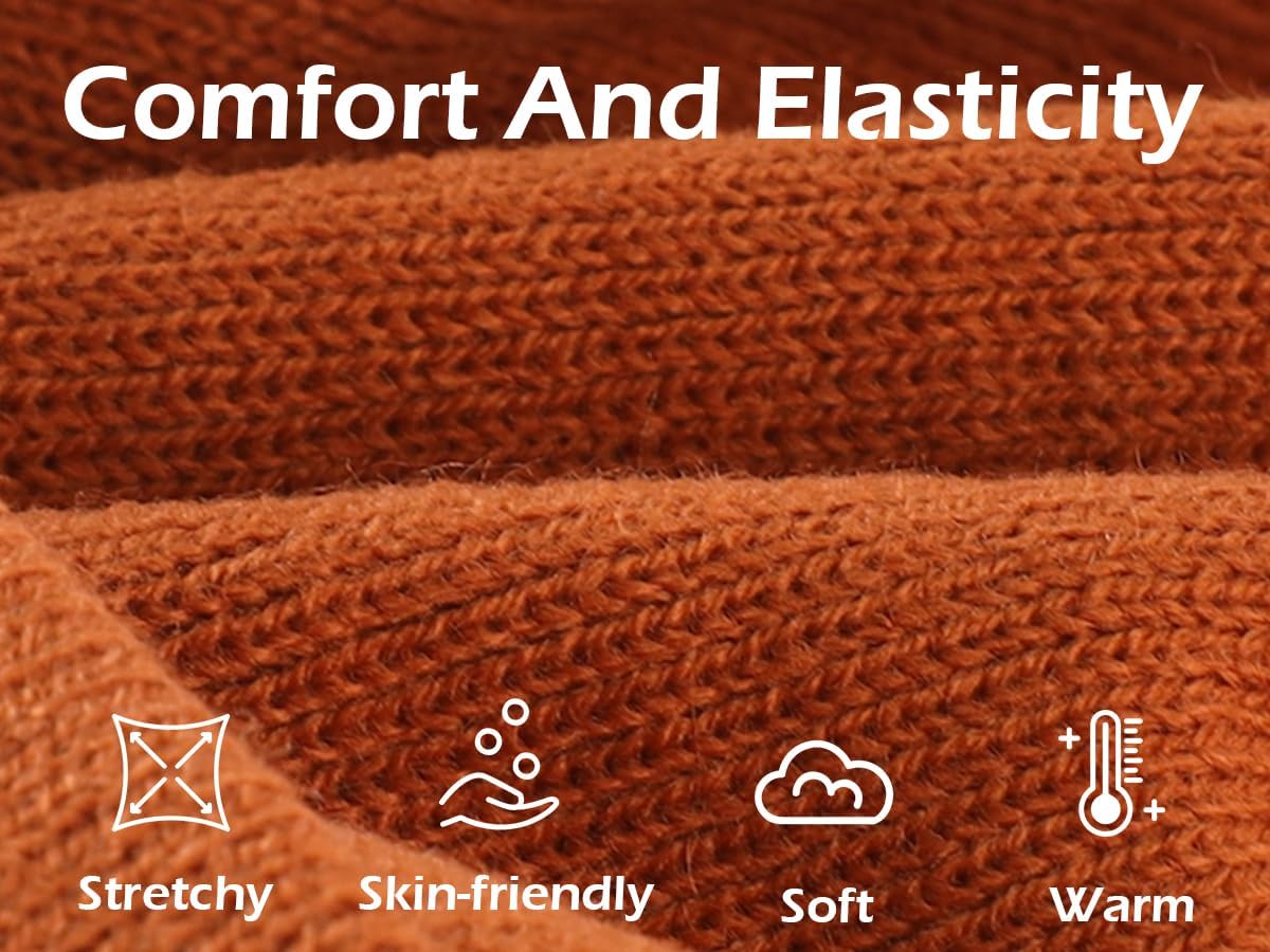 Home Prefer Men's Winter Beanie Hat with Brim Warm Double Knit Cuff Beanie Cap Watch Radar Hat - Image 6