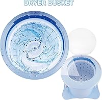 Vista 3 de Meticuloso Secadora de ropa manual portátil, mini giratoria, secadora compacta no eléctrica, secadora de lavandería para RV, camping, escuela