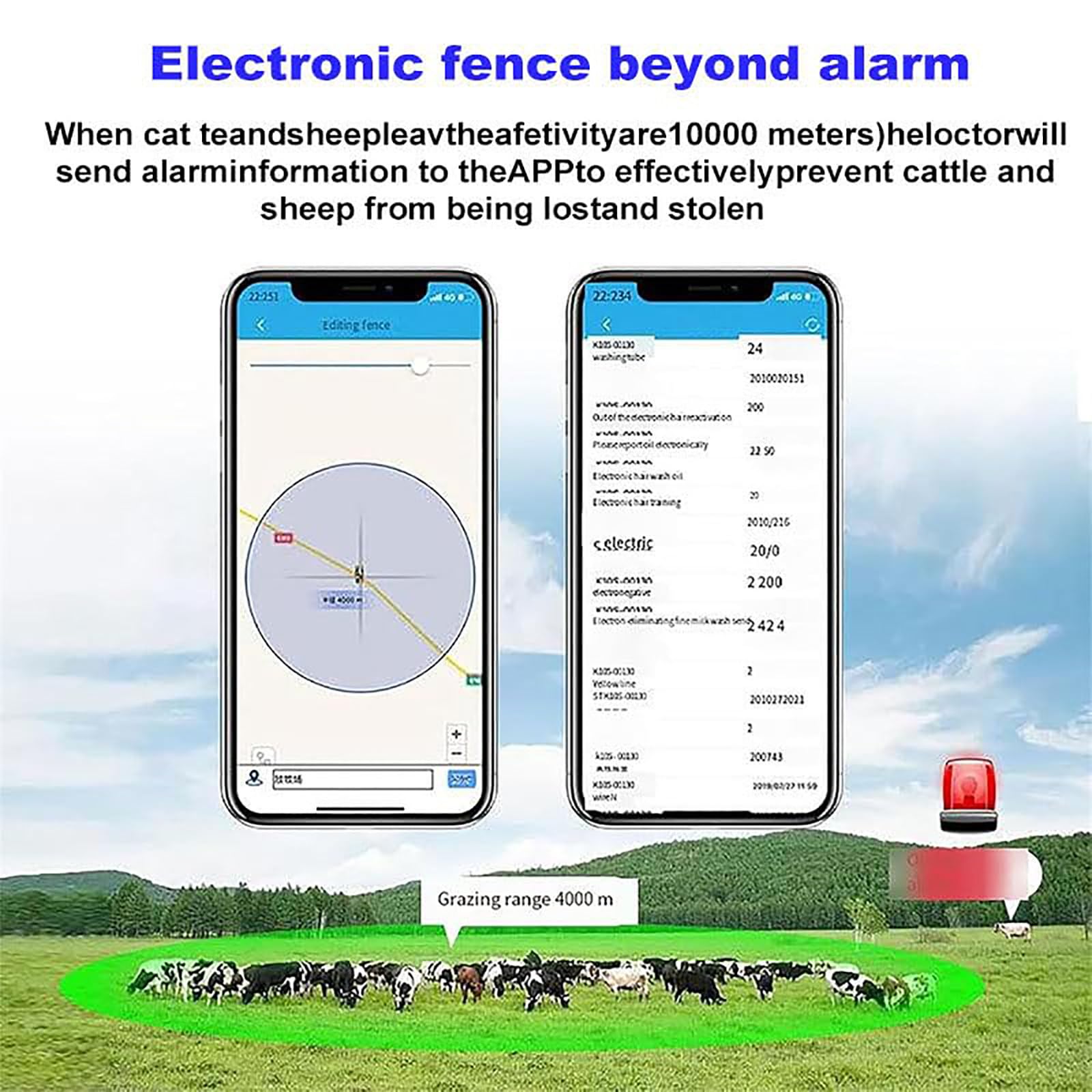 Localisateur GPS Solaire 4G pour Bovins Et Ovins, avec Collier Antivol Et Batterie 20 Ah, Suivi De L'Historique des DéPlacements Via Application, pour Bovins, Ovins Et Chameaux