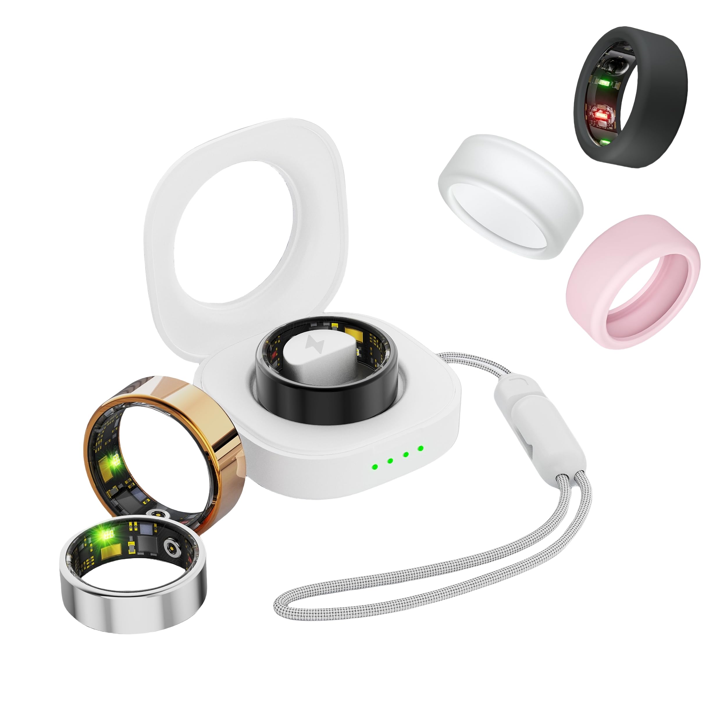 Smart Ring For Women Men Health Tracker Rings IP68 Waterproof Fitness Ring Long Lasting Batteries Sleep Ring With