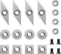 Vista 7 de Juego de herramientas de torneado de madera con punta de carburo, las últimas herramientas de acabado y desbaste de torno con cuello de cisne