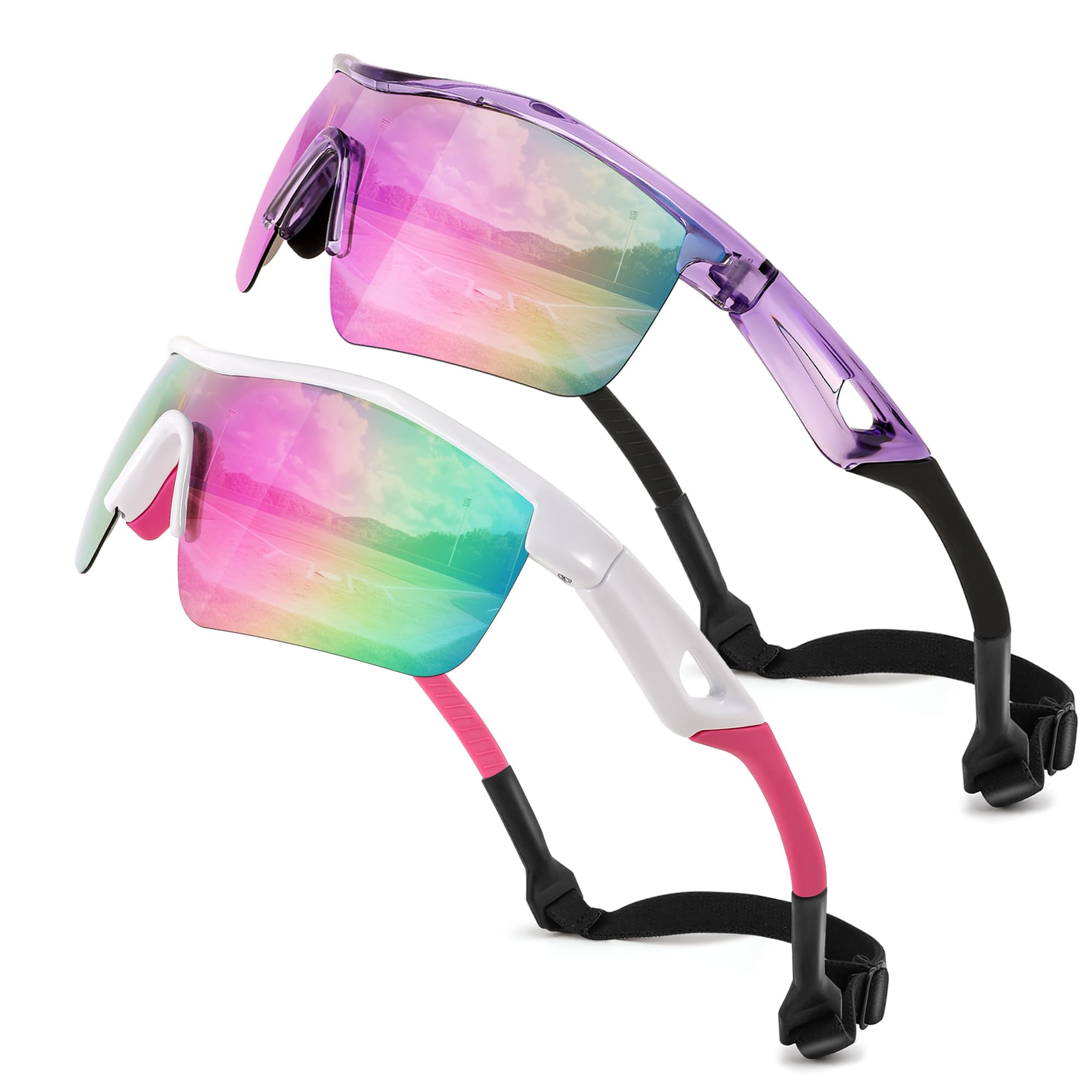FEISEDY Kids Polarized Sports Sunglasses, TR90 UV400 Baseball Cycling