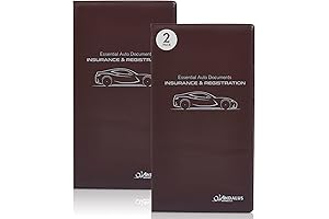 Car Organizer Interior Accessories: Andalus Registration and Insurance Holder 2-Pack
