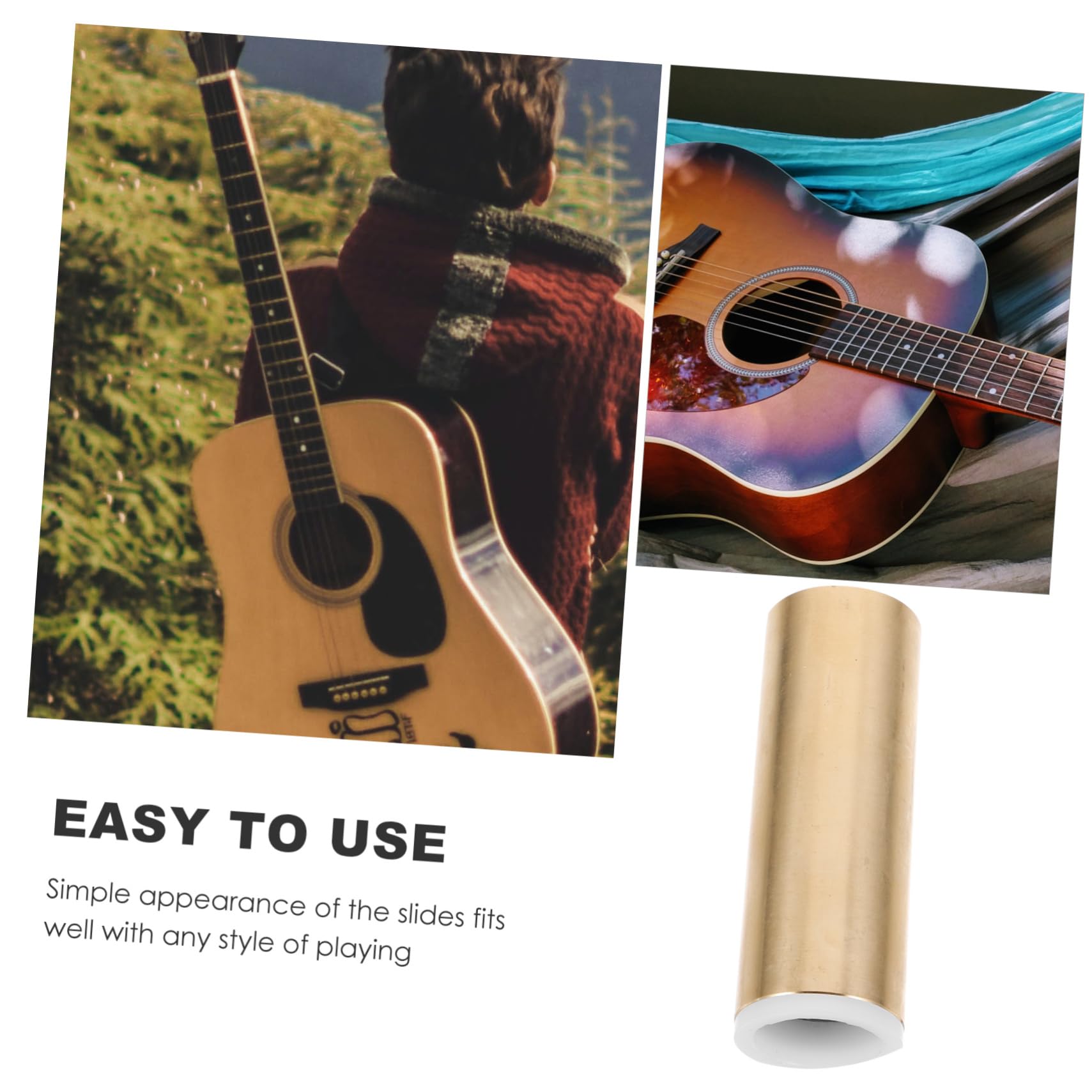 Milisten Adjustable Guitar Slide Ring for Electric/acoustic/bass Guitars Metal Slider Easy to Use Lightweight Perfect for Travel