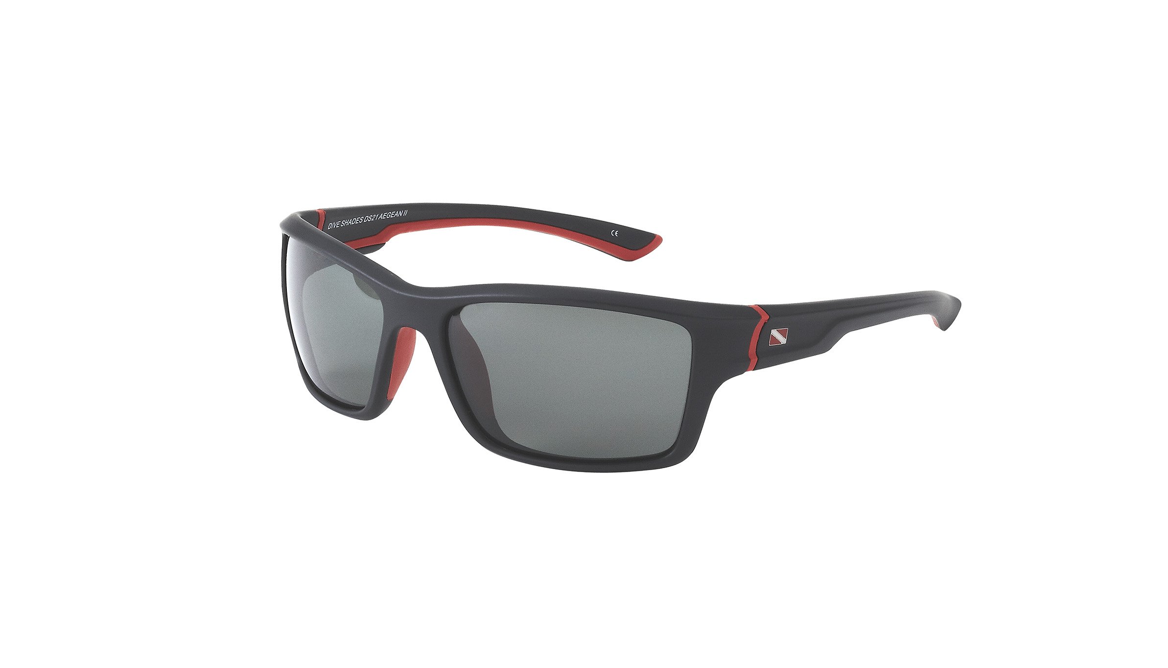 Dive ShadesAegean II MATTE BLACK polarized dive flag sunglass + micro fiber bag