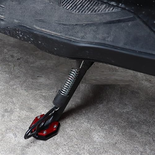 Miniatura 3 de RSFIL Soporte lateral para motocicleta, extensión de soporte para Yamaha XMAX300, MT15, T15, V3, V4, Xmax, 300, 125 MT R 15 (color Xmax rojo)