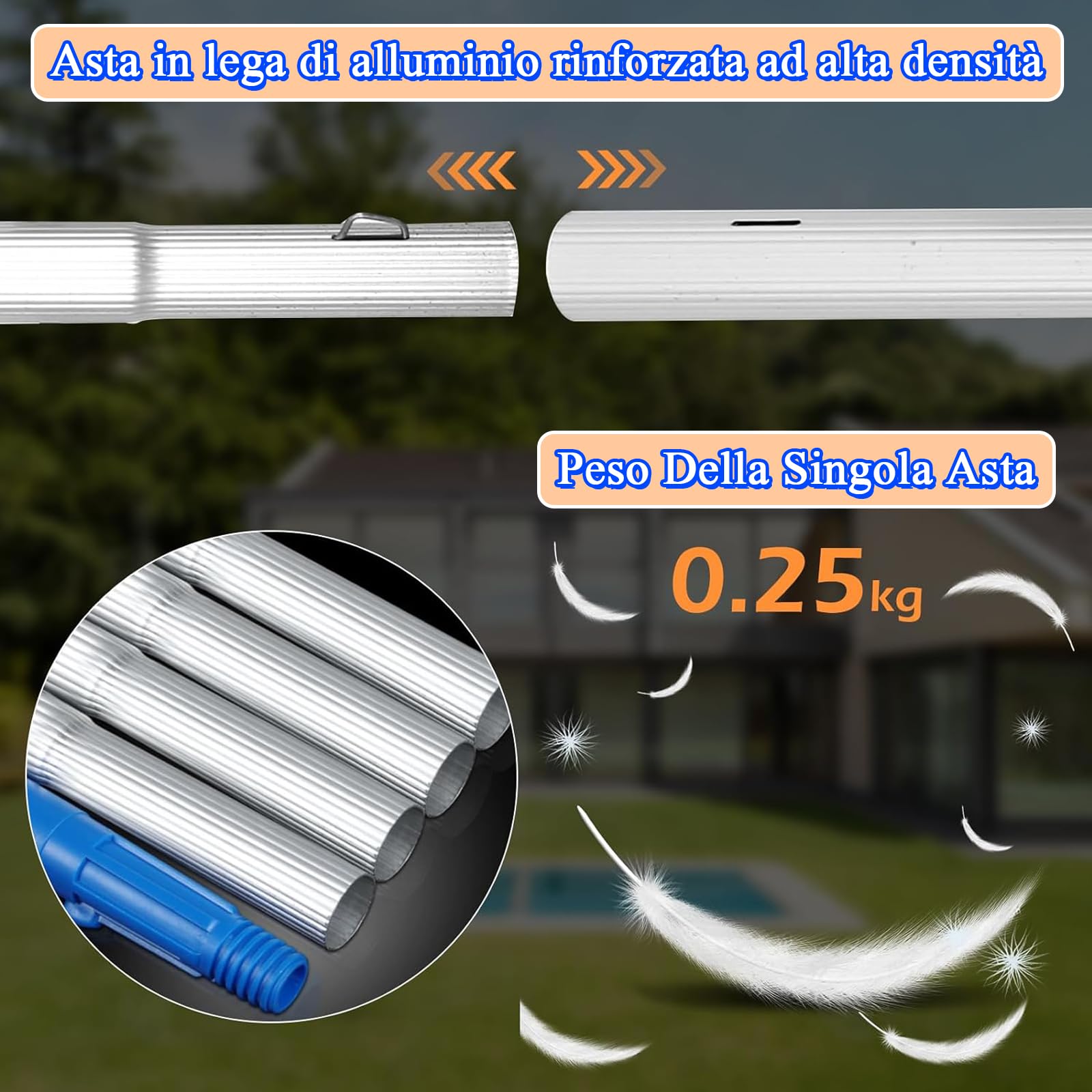Pulizia Pannelli Fotovoltaici Vendita Diretta del Marchio Kit Pulizia Pannelli Fotovoltaici | 16 Metri | Spazzola per Pannelli Fotovoltaici | Scopa per Pannelli fotovoltaici