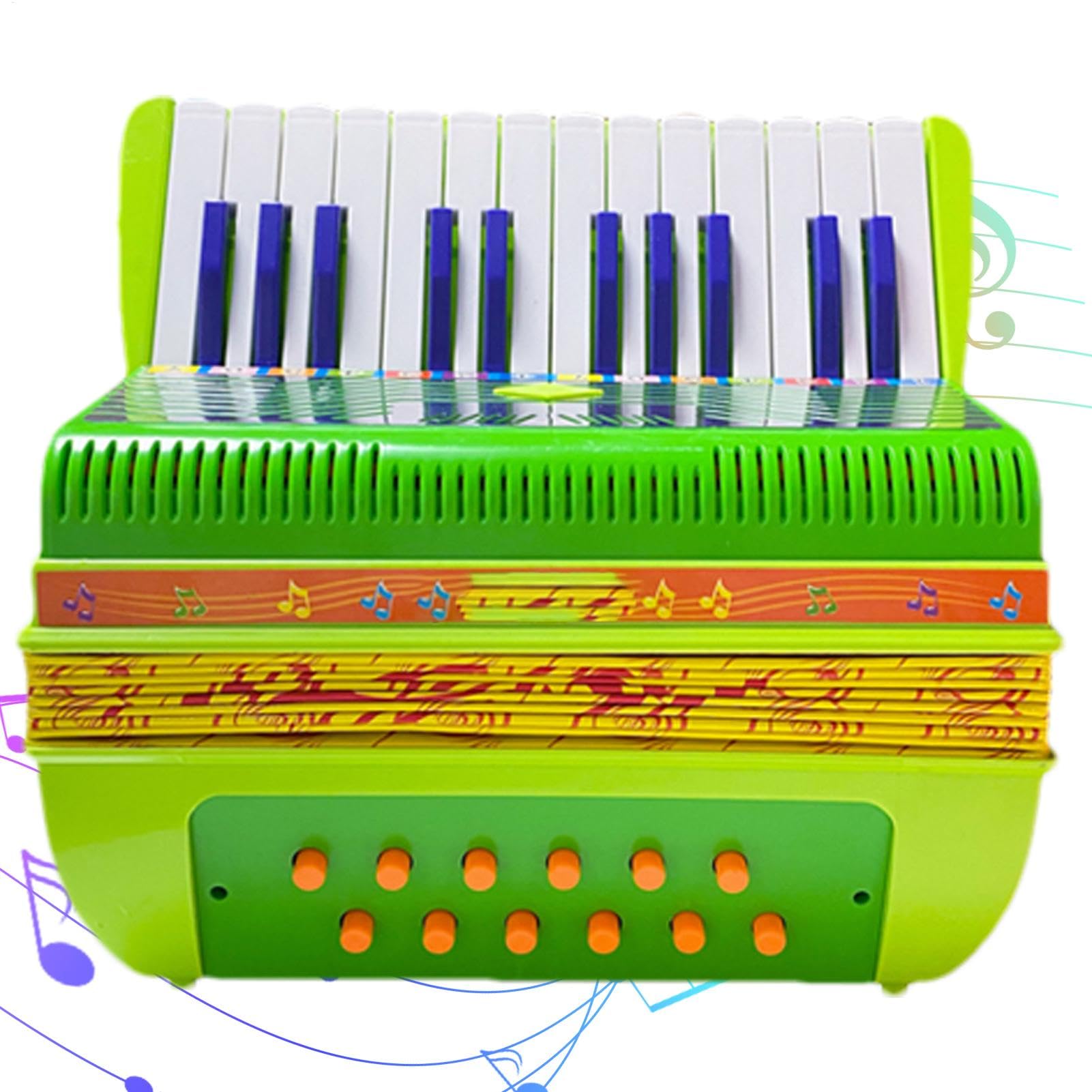 Fisarmonica per bambini - Fisarmonica piccola a 17 tasti, strumento | musicale leggero a 6 bassi, giocattolo educativo per bambini e principianti, simpatica fisarmonica per ragazzi e me
