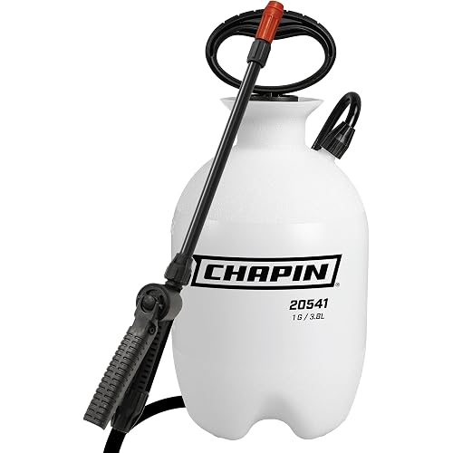 Chapin 20541 Pump Sprayer, 1‑Gallon, Foaming, Lawn & Garden, Translucent Poly Tank, Adjustable Nozzles, Anti‑Clog Filter, 12" Wand & 34" Reinforced Hose for Weed, Pest & Fertilizer Applications