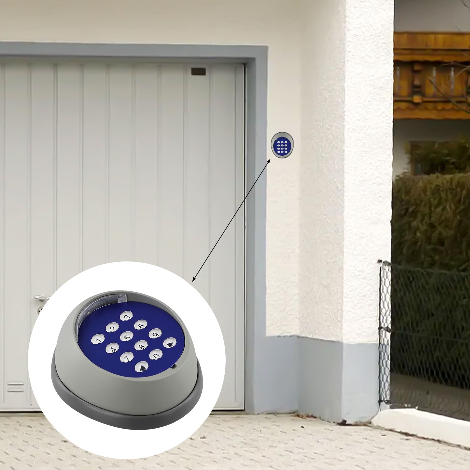 Clavier de contrôle d'accès, clavier numérique sans fil étanche avec serrure à mot de passe, ouvre-portail coulissant, coque en alliage de zinc alimenté par piles pour l'extérieur, porte de garage