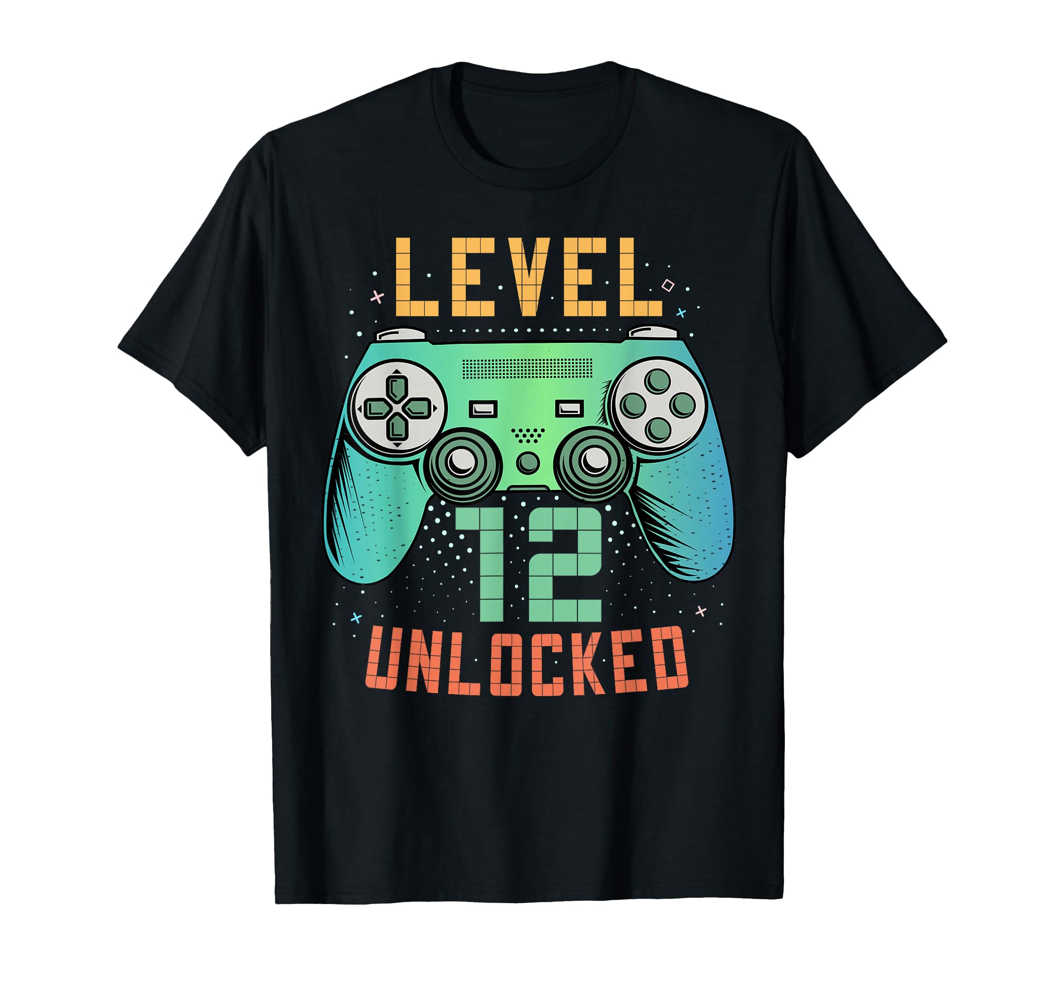 Level 12 Unlocked 12th Birthday Gamer Gifts 12 Year Old Boys T-Shirt