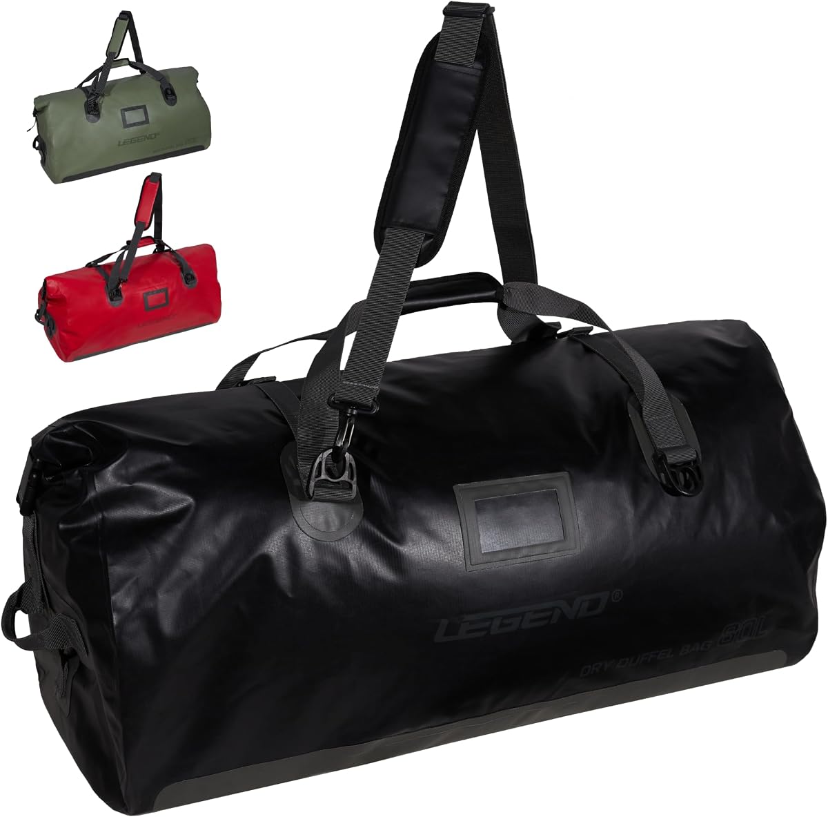 Waterproof Dry Duffel Bag - 80L, Black