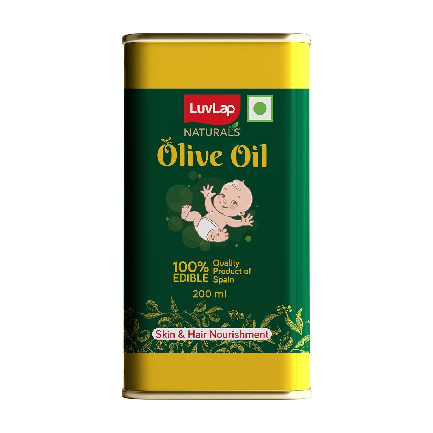 Buy LuvLap Naturals Baby Body Massage Olive Oil, Spainsh Premium Olive