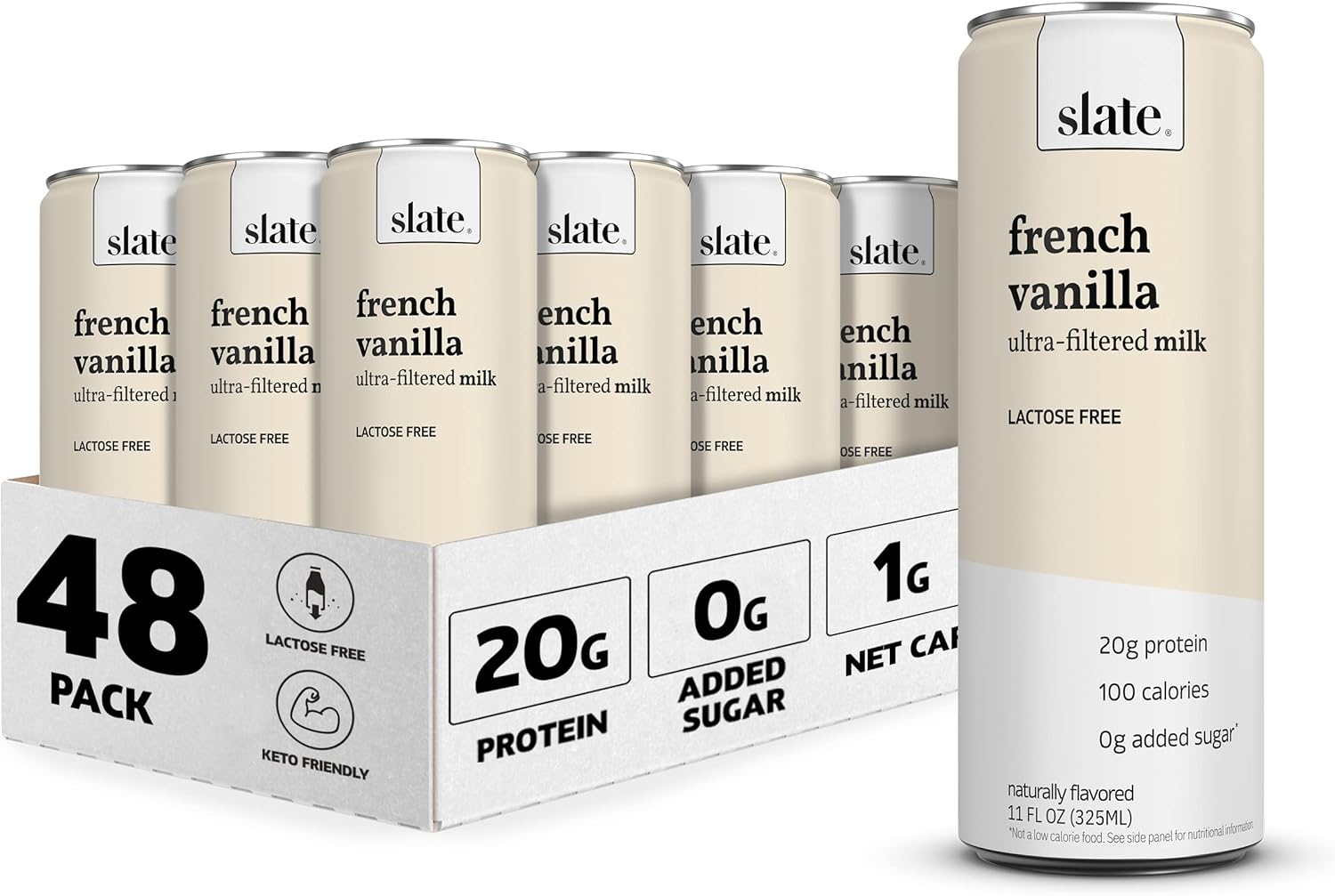 Slate Milk High Protein Shake, French Vanilla, 20g