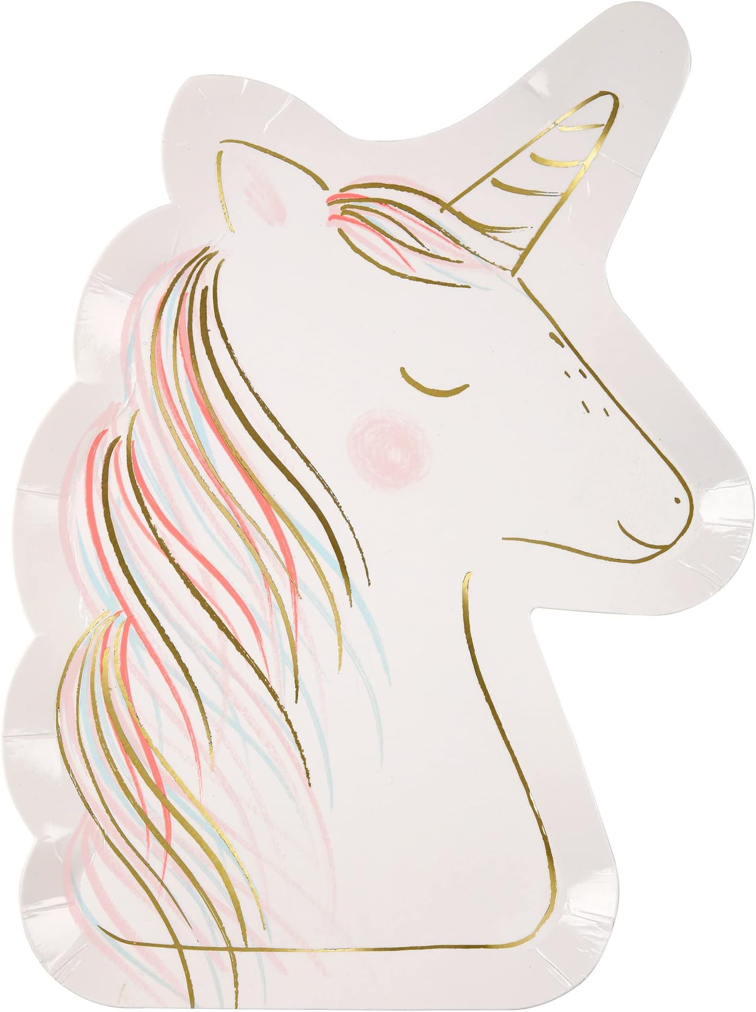 Meri Meri Disposable Birthday Party Plates, Pack of 8 Fun Shaped Disposable Plates for Princess Party, Kid’s Birthday Supplies