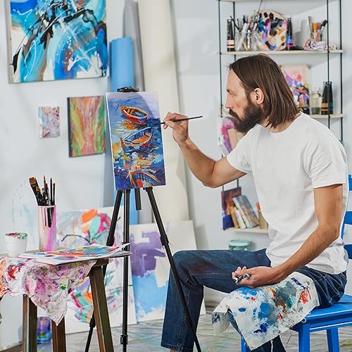 Miniatura 7 de ARTEZA Paneles de lienzo para pintar, 28 piezas, 5 x 7, 8 x 10, 9 x 12, 11 x 14 pulgadas, algodón, imprimados en yeso, suministros de arte para