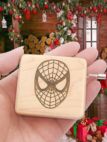 Vista 52 de ROSIKING Wooden Music Box Hand Crank Classic Musical Boxes Christmas Birthday Valentine's Day Gifts Plays Howl's Moving Castle-Merry Go Round of