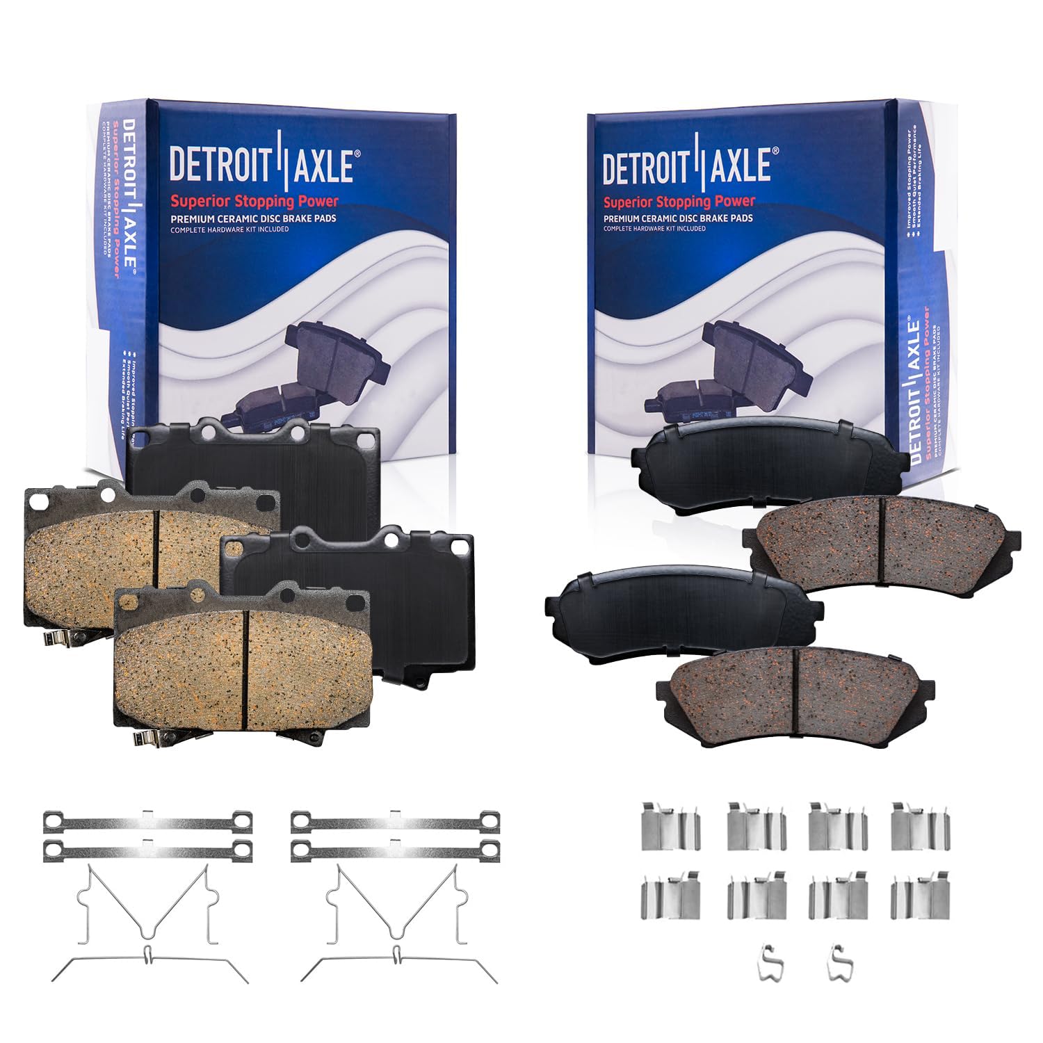 Detroit Axle - Brake Pads for 1998-2007 Lexus LX470 Toyota Land Cruiser