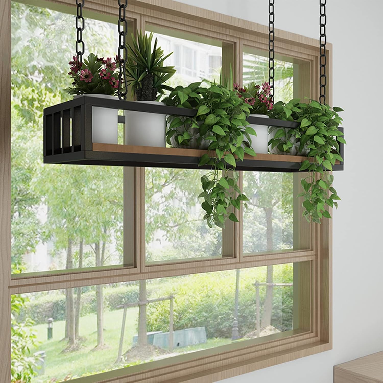 Schwebendes Hängeregal Weinregal Flaschenregal/Bücherregal aus