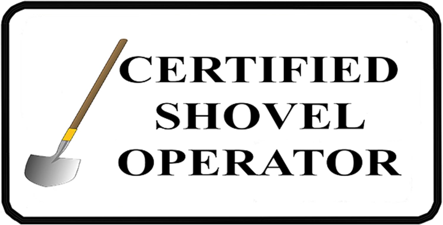 3 Pack Certified Shovel Operator Funny Work Hard Hat Biker Helmet Stickers Decals Toolbox 1"x 2"