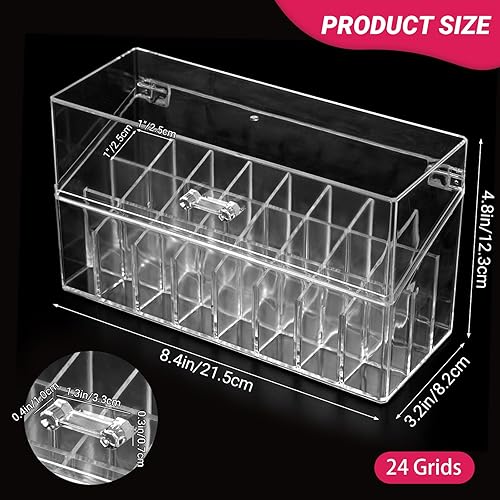 Miniatura 2 de Wiojtry Organizador de brillo de labios acrílico y soporte de maquillaje de belleza para cajón, paletas de cosméticos para encimera, almacenamiento