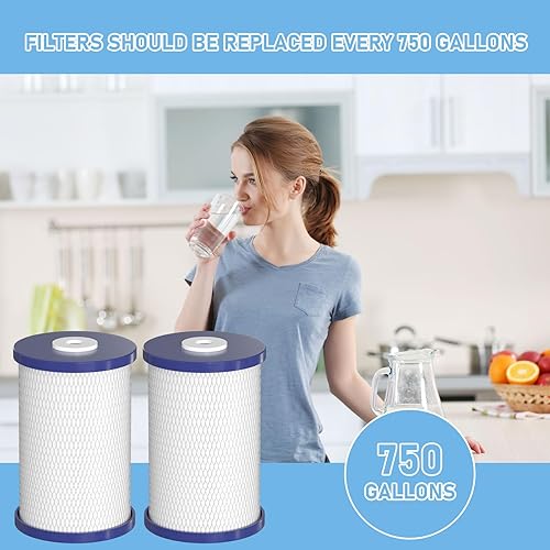 Miniatura 5 de Filtros de agua de carbón activado con cáscara de coco de 0.5 micrones compatibles con Royal Prestige Frescapure 4000, 4500, 5000, 6000 CT, 6000 UC,