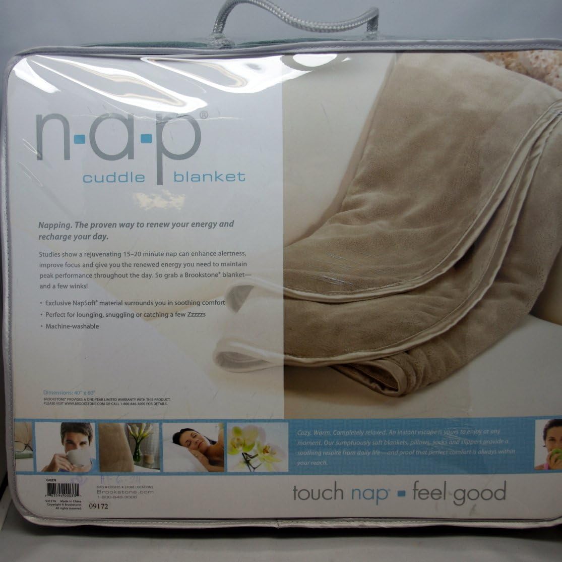 Brookstone Nap Cuddle Blanket Emerald Green Home & Kitchen