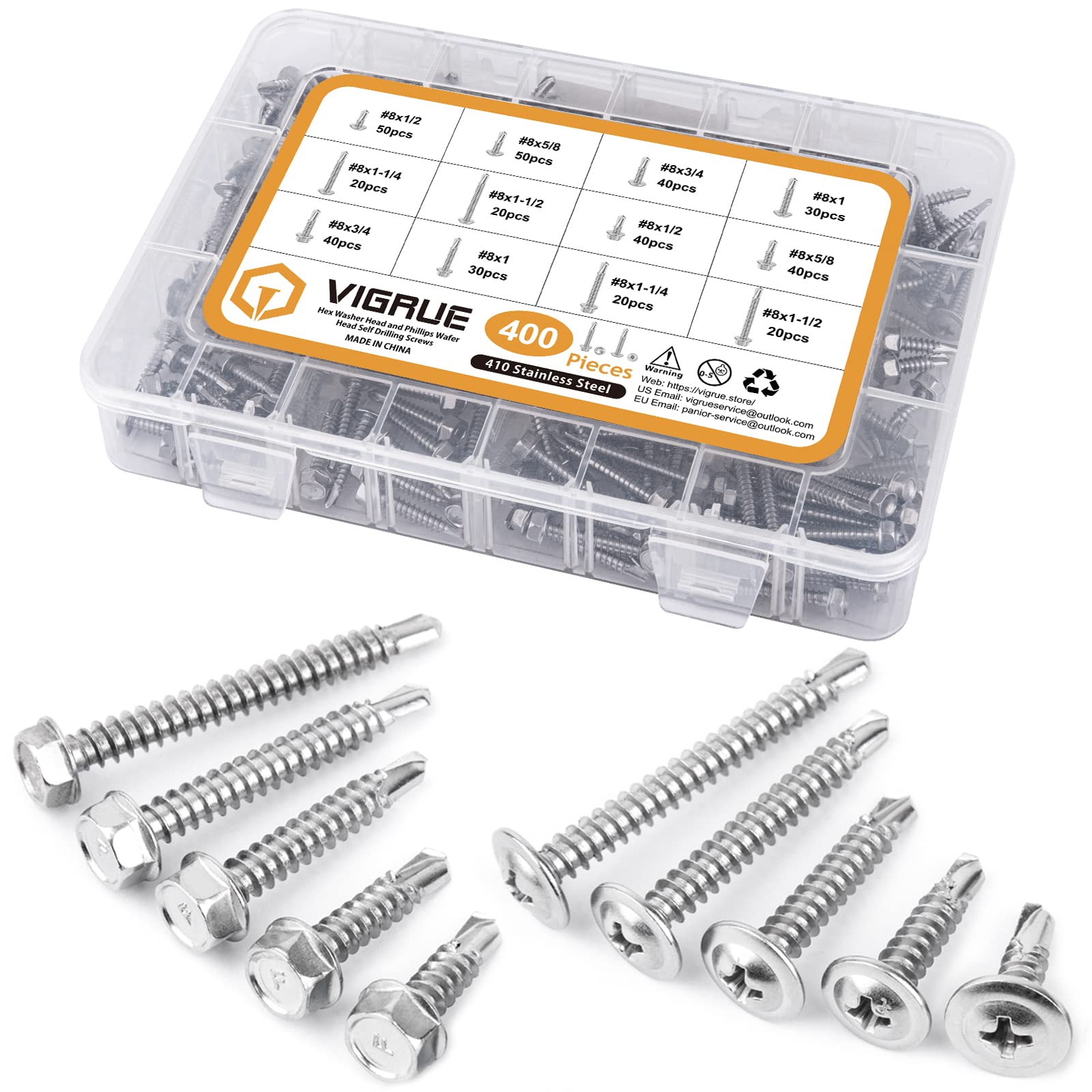 Everbilt #10 1 In. Phillips Wafer-Head Self-Drilling Screw 1 Lb.-Box - Foto 10