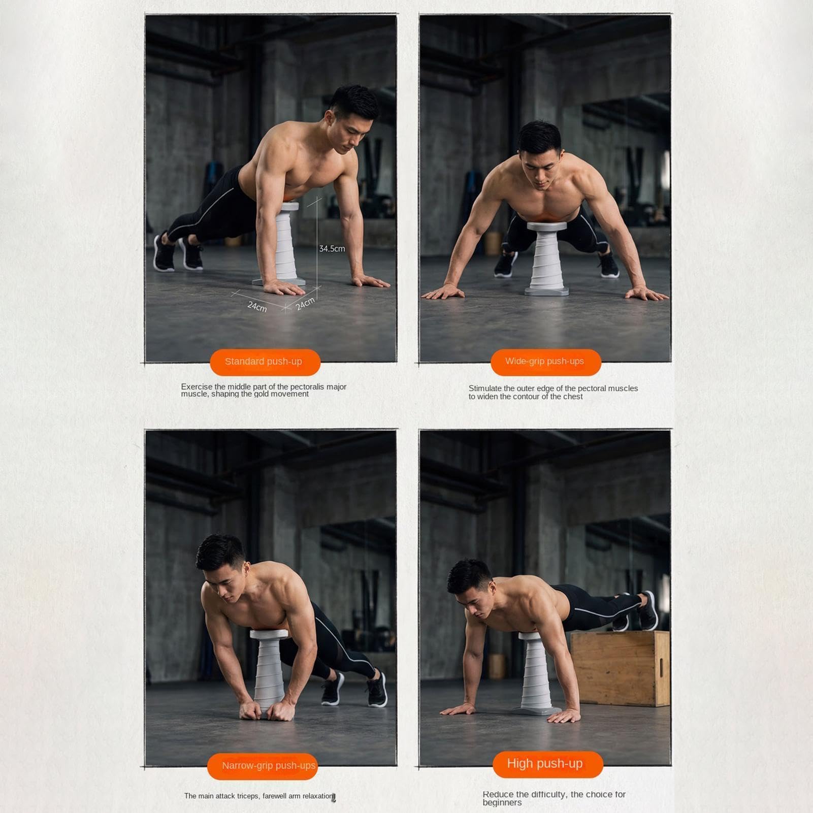 Barra di supporto push-up regolabile in altezza per allenamento fitness