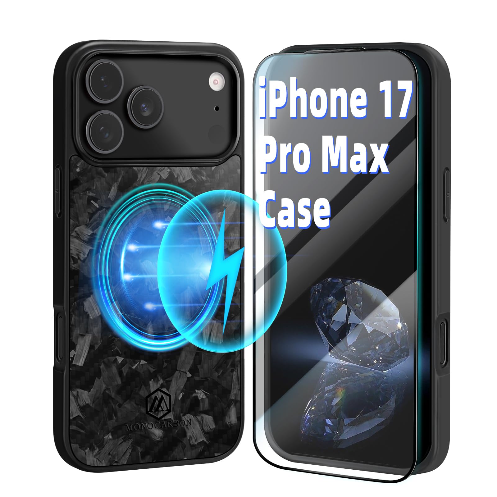 lklabo iPhone17Pro Forged Carbon ケース Amazon.com: MONOCARBON Forged Carbon Fiber Case for iPhone 17 Pro