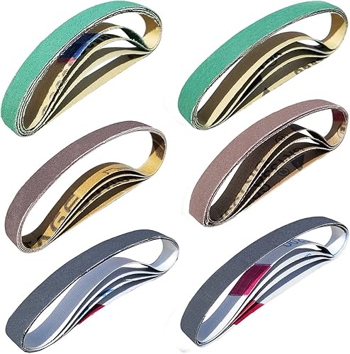 Paquete de 24 correas de afilado de repuesto de 1/2" x 12" para afilador de cuchillos y herramientas (WSKTS y WSKTS-KT/Mk.1 y Mk.2) - Afilador de
