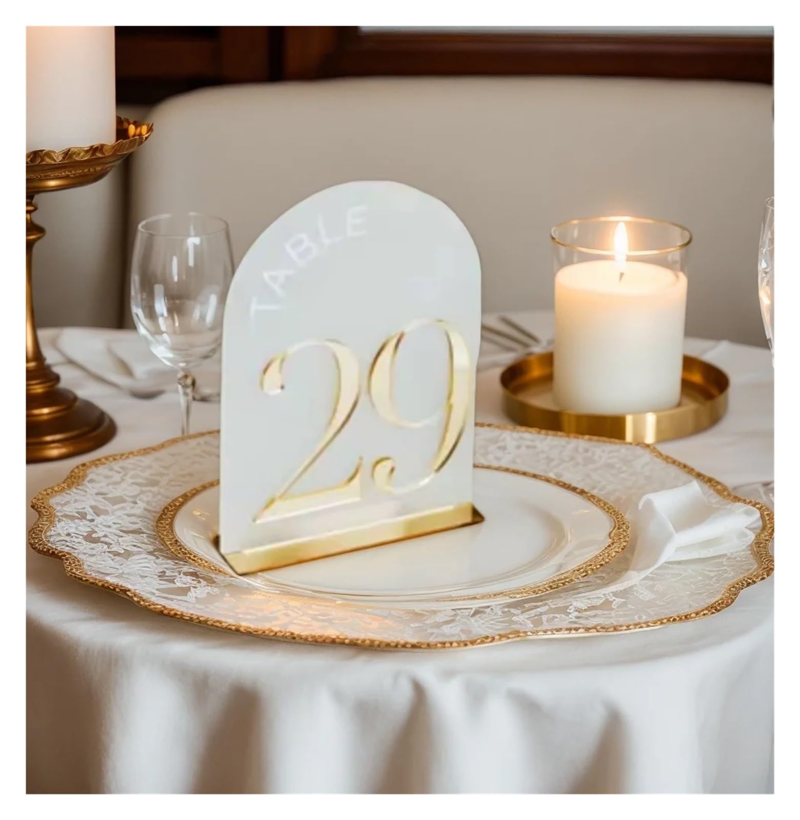 PortanúMeros De Mesa Arched Shape Table Numbers Gold Wedding with Stands 3D Reception Decor PosanúMeros Para Boda(Silver,No.1-30 (10x15cm))