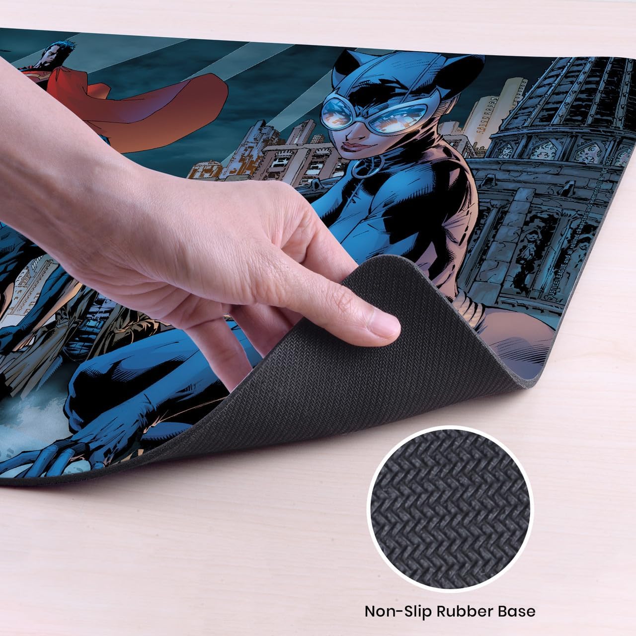 Head Case Designs Officially Licensed Justice League DC Comics Bat-Family Comic Book Covers 37.4 x 15.75 x 0.16 inches (900 x 400 mm) - XL Gaming Office Desk PC Keyboard Mouse Mat Pad