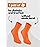 Rainbow Socks - 1 pair of DIABETIC Elastic Cotton Socks for SWOLLEN FEET, Orange S