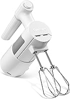 Cuisinart HM-150 5-Speed Hand Mixer White: Ergonomic Grip, Smooth Start, Beaters & Whisk Included