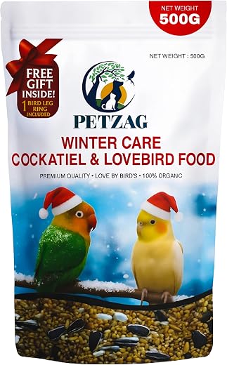 PETZAG Winter Care Adult Bird Food for Cockatiel & Lovebirds - Immunity Defense & High-Performance Seed Mix 500g