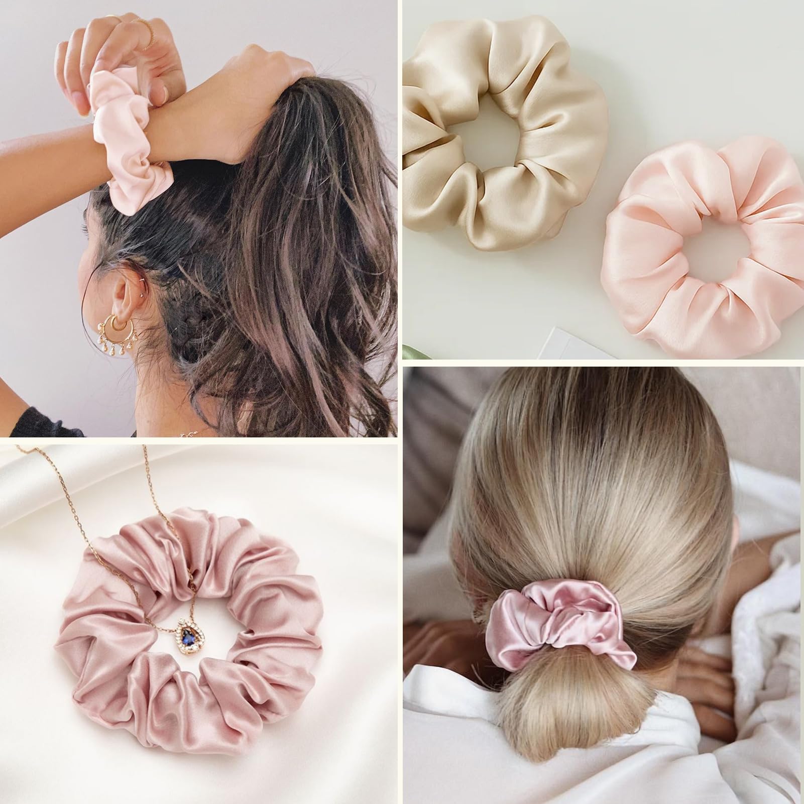 Amazon.com : LILYSILK Silk Hair Scrunchies Ties for Frizz 