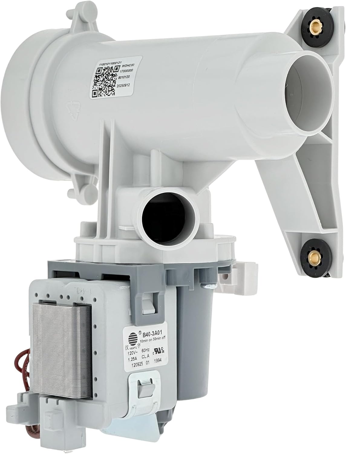 WH11X34740 WH23X25518 Washer Drain Pump Assembly OEM Replacement Parts for GE Washing Machine, Replaces 11001011000121 WH23X10038 WH23X25461 PD00079543 4977212 AP7195487